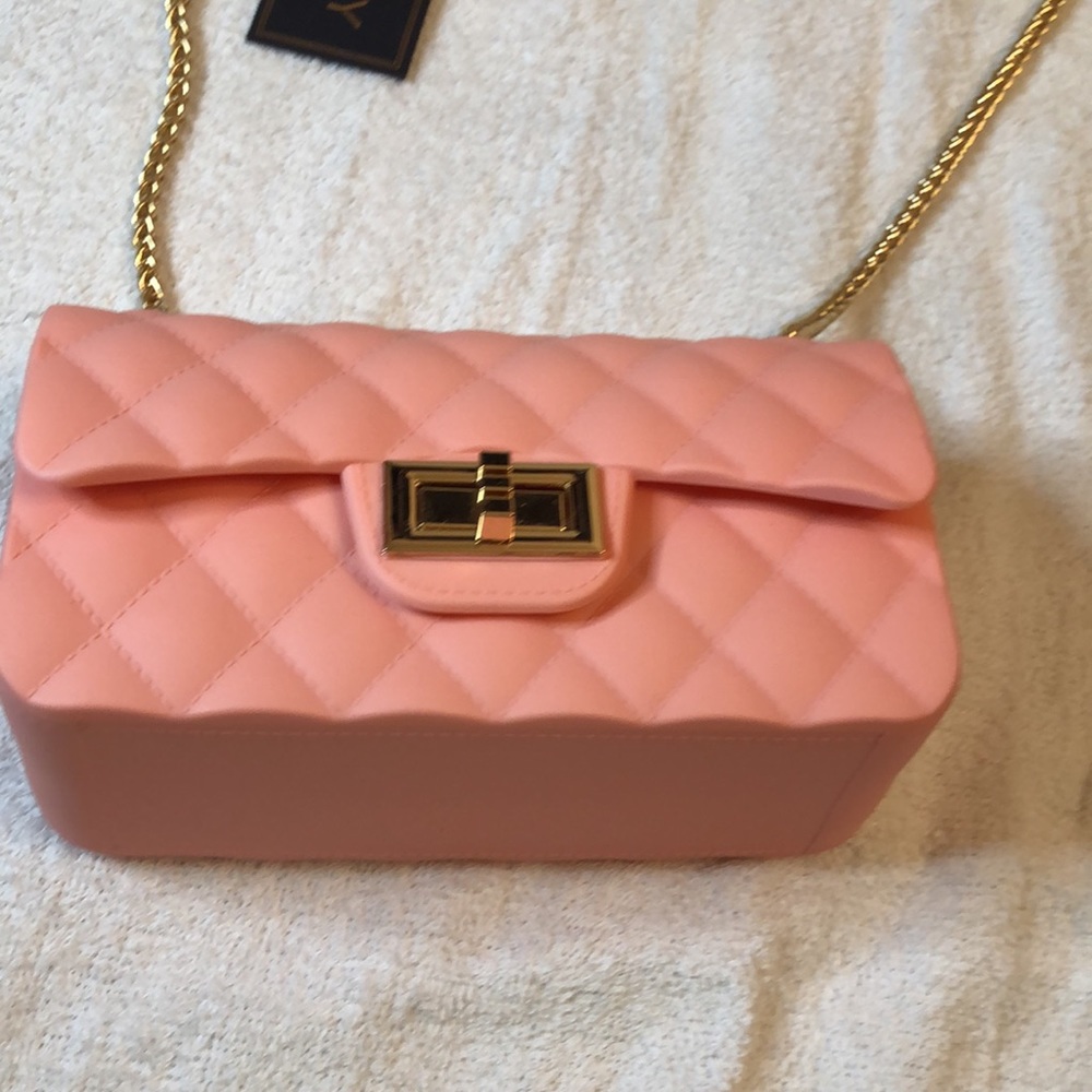 DELUXITY PINK CROSSBODY BAG SZ 4 X 6 3/4 - Picture 3 of 11